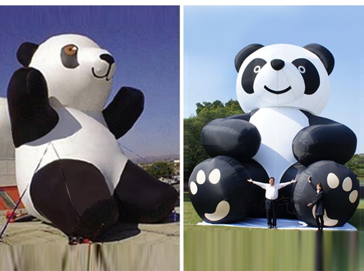 龙子湖充气熊猫展示